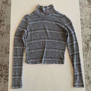 Striped turtleneck sweater